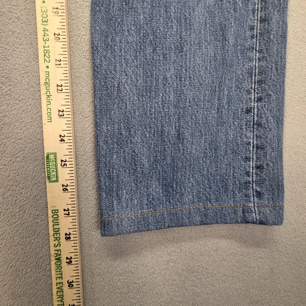 VTG Levis‎ 501 Jeans Mens Straight USA 90s Faint Stains Altered Hem Fits 30x28